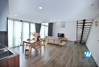 Duplex one bedroom apartment for rent in Pentstudio Tower, Tay Ho area 