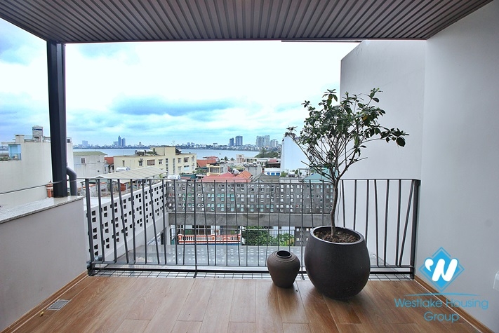 Top floor and lake view 1 bedroom apartment for rent in Vong Thi st, Tay Ho