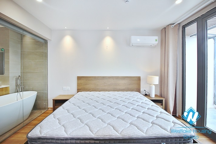 Top floor and lake view 1 bedroom apartment for rent in Vong Thi st, Tay Ho
