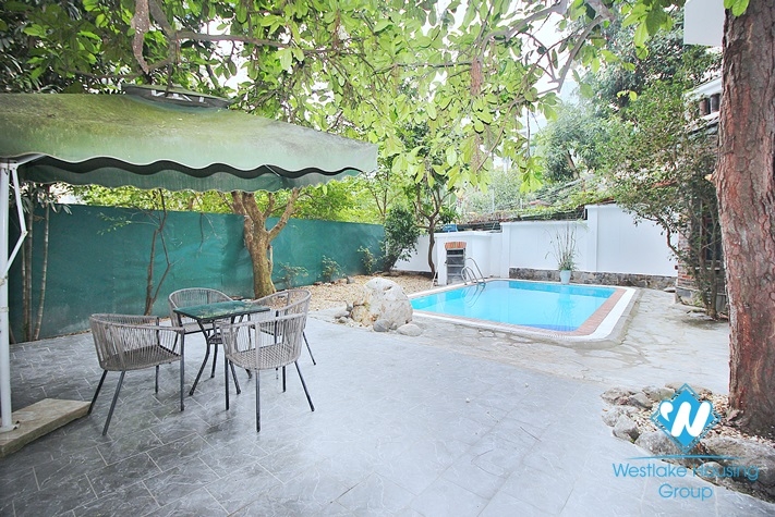 Peaceful house with swimming pool for rent in Xuan Dieu, Tay Ho