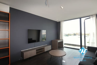 Duplex and lake view one bedroom apartment for rent in Truc Bach st Ba Dinh .