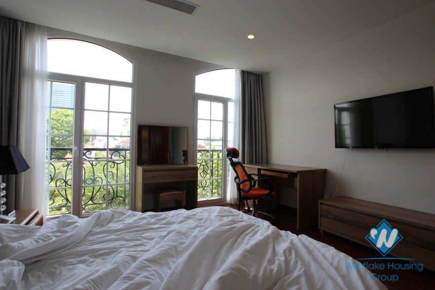 One bedroom apartment with modern furniture for rent in Ba Dinh district, Hanoi.