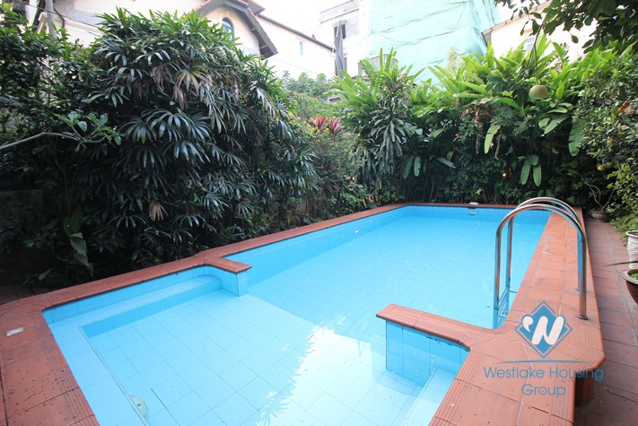 Swimming pool garden villa for rent on To Ngoc Van, Tay Ho, Hanoi