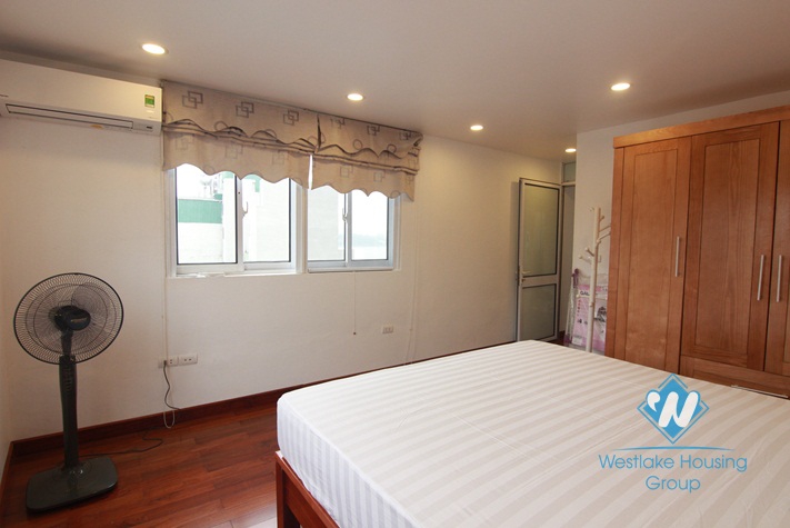 Balcony lakeview apartment for rent in Yen Phu Village, Tay Ho District