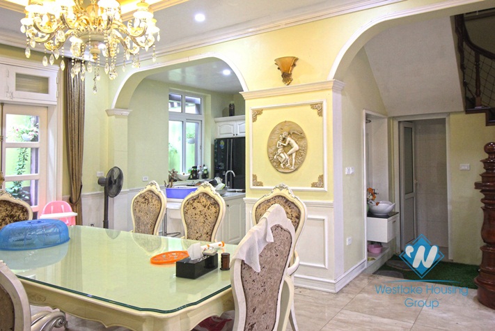 Beautiful house with large garden around for rent in Ciputra area, Tay Ho, Ha Noi
