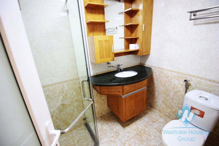 Bright 02 bedrooms apartment for rent in Kim Ma St, Ba Dinh, Hanoi.