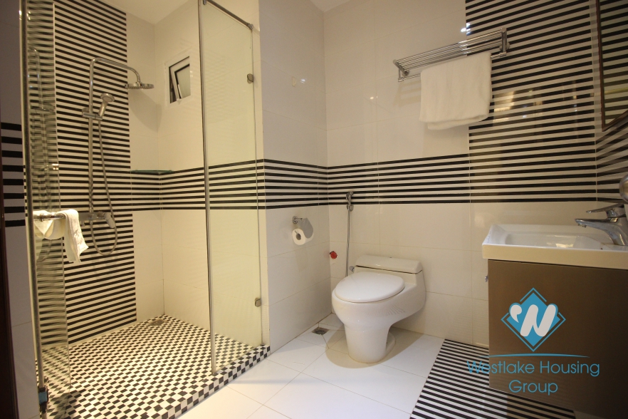 Nice 4 bedroom apartment with open view for rent on Xuan Dieu street, Tay Ho, Hanoi