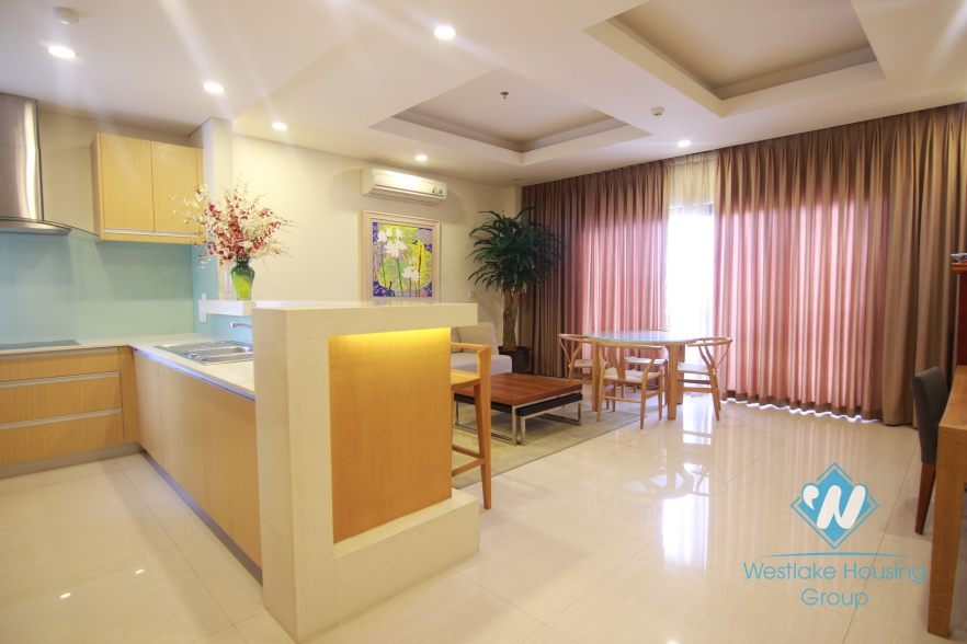 The high floor apartment with comfort equipment for rent in Tay Ho, Hanoi