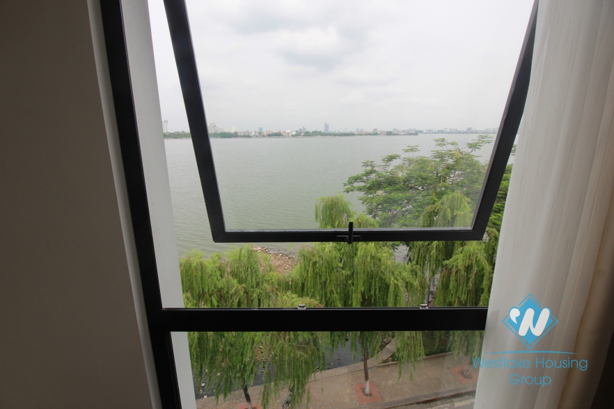 Nice, full serviced studio for rent with lake view in Tay Ho, Hanoi 