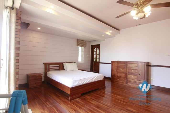 Close to Truc Bach area, lakeview spacious apartment for rent in Tay Ho, Hanoi