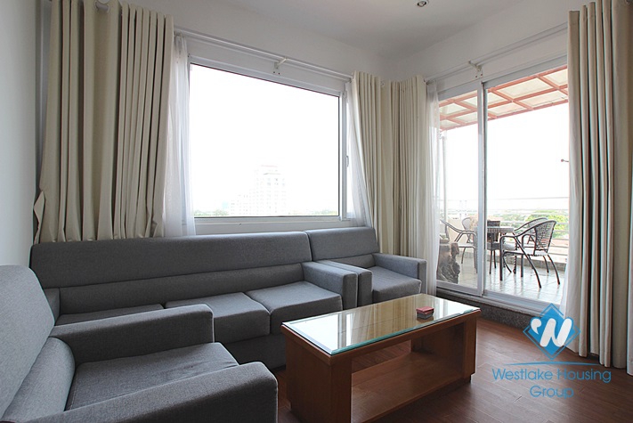 Nice Bright 2 bedroom apartment on the top floor for rent in Tay Ho, Ha Noi