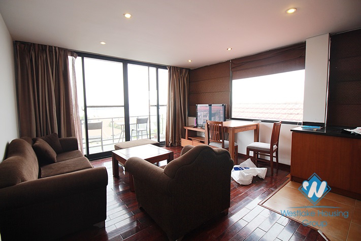 Lake view apartment with nice balcony for rent in Tay Ho area.