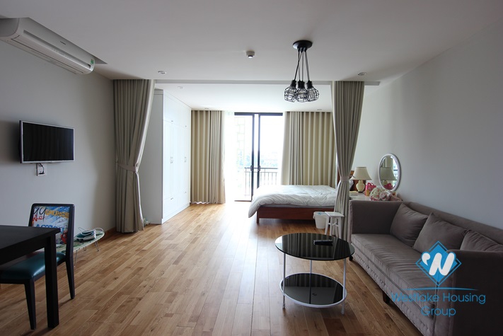 Spacious studio with lakeview balcony for rent in Tay Ho