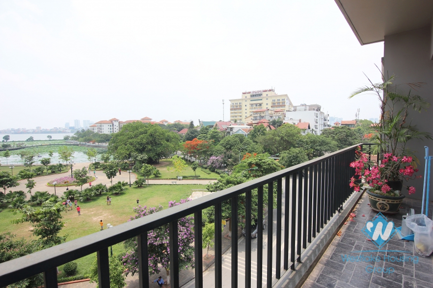 Good condition and furnished apartment for rent in Tay Ho, Hanoi