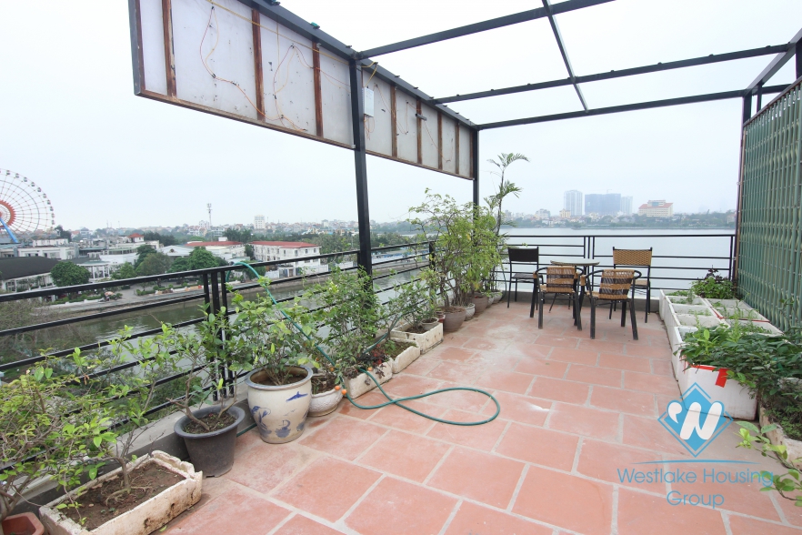 Modern apartment rental with beautiful lake view terrace in Tay Ho, Hanoi