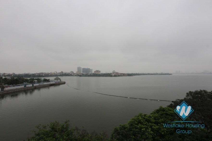 Modern apartment rental with beautiful lake view terrace in Tay Ho, Hanoi