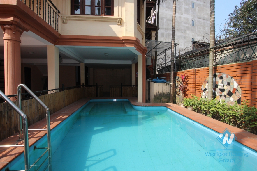Swiming pool yard villa for rent on To Ngoc Van, Tay Ho, Hanoi