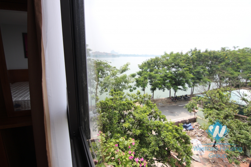 Lake view two bedrooms apartment for rent in Tay Ho, Ha Noi