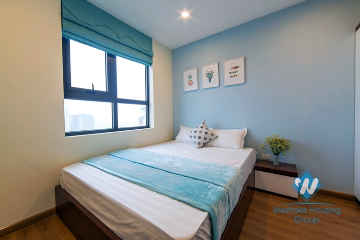 Bright and Fully Furnished Two Bedrooms Apartment for Rent in Trung Kinh st, Cau Giay district, Hanoi