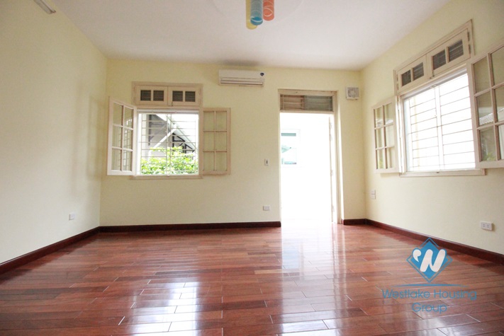 Wood floor house with a lot of light and 4 bedrooms for rent in Peach garden - Westlake, Tay Ho, Hanoi, Vietnam