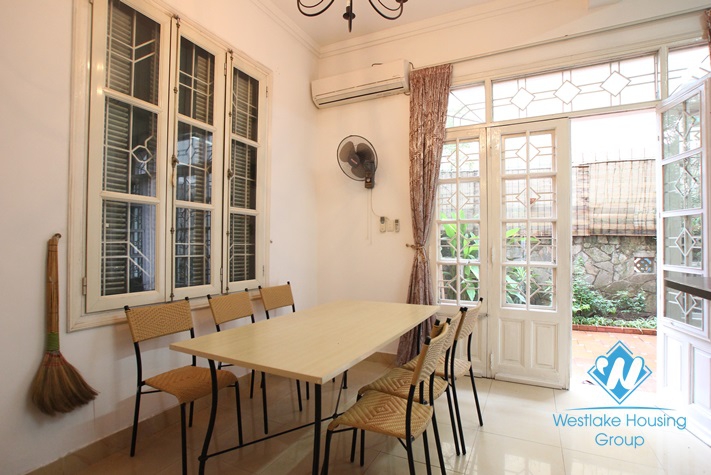 Nice house for rent with large courtyard in To Ngoc Van Street, Tay Ho District, Ha Noi