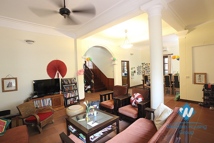 Charming house with nice design and big yard for rent in To Ngoc Van, Tay Ho, Ha Noi