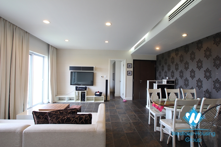 Apartment with simple furniture available for rent in Golden Westlake, Tay Ho, Hanoi.