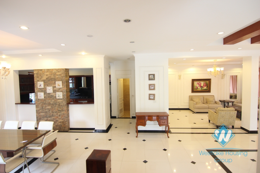 High quality class villa for rent with a huge garden for rent in Ciputra area, Tay Ho, Ha Noi