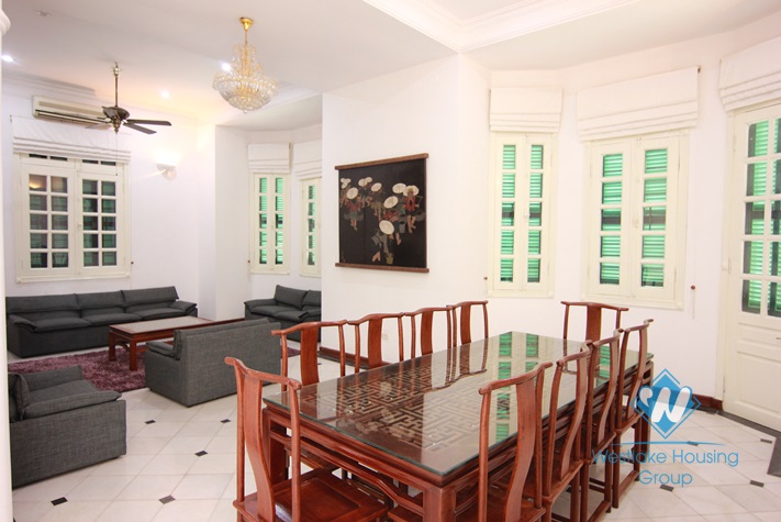 French style house with lake view terrace for rent in Westlake Tay ho, Hanoi, Vietnam
