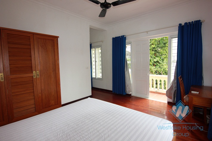 House with small garden and yard for lease in Nghi Tam Village, Tay Ho, Ha  Noi