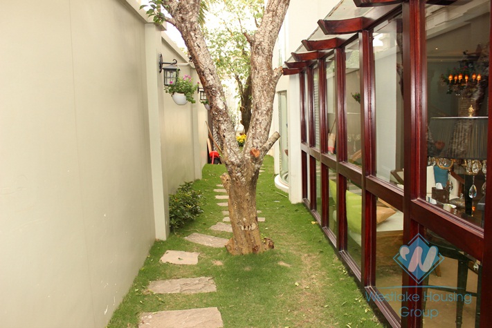 High quality house with modern furniture for lease in Ciputra, Tay Ho, Hanoi