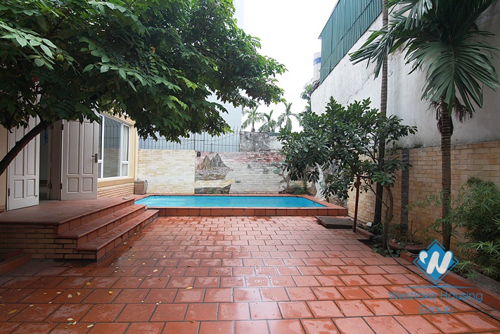 Bright house with swimming pool for rent in Tay Ho Area, Ha Noi