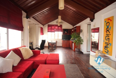 Rooftop apartment for rent on To Ngoc Van, beautiful terrace, nice space and light