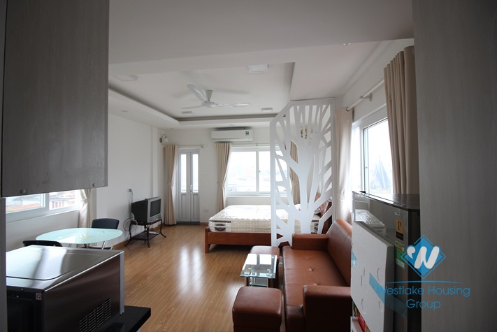Open and airy studio apartment with stunning view for rent in Tay Ho