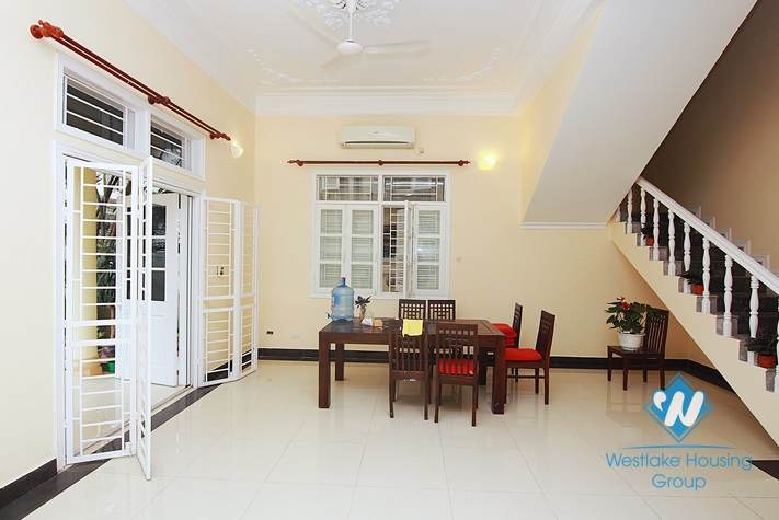 Lovely house nice nice courtyard for rent in To Ngoc Van st, Tay Ho District 
