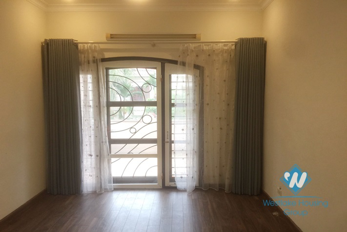 An unfurnished three-floor villa in Ciputra in Tay Ho district, Hanoi