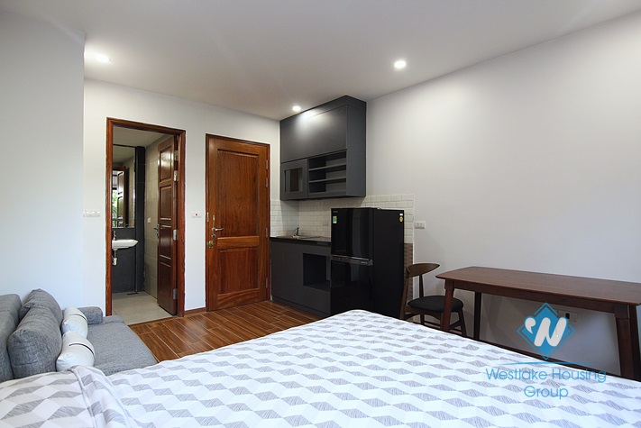 Bright studio with green view for rent in Dang Thai Mai area, Tay Ho district