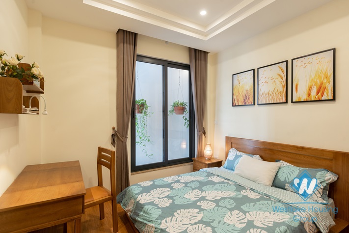 Bright 2 bedroom apartment for rent in Kham Thien street, Dong Da, Ha Noi