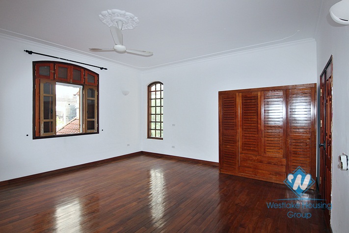 Nice house with large courtyard for rent in Tay Ho area, Westlake, Hanoi, Vietnam.