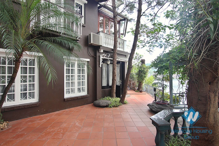 House with large yard and lake view available for rent in Westlake area, Tay Ho, Hanoi