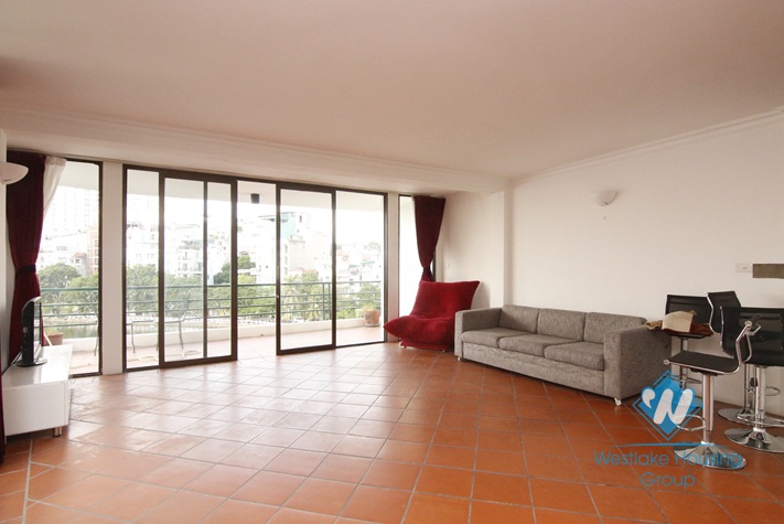 01 bedroom apartment for rent in Truc bach area, large balcony view to the lake, Ba Dinh, Hanoi