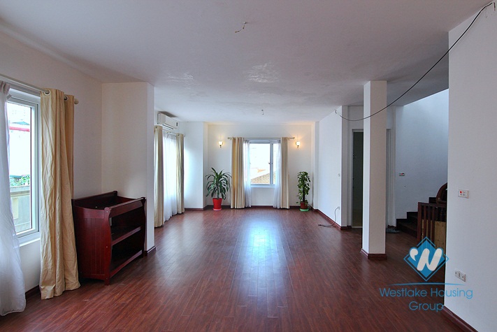 Furnished house with terrace available for rent in Westlake area, Hanoi.