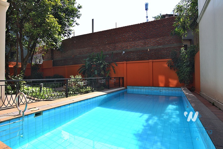 Swimming pool house for rent on To Ngoc Van, Tay Ho, Ha Noi