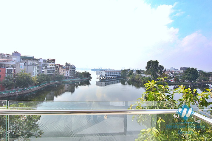 Newly renovated apartment with lake view balcony in Yen Phu, Tay Ho