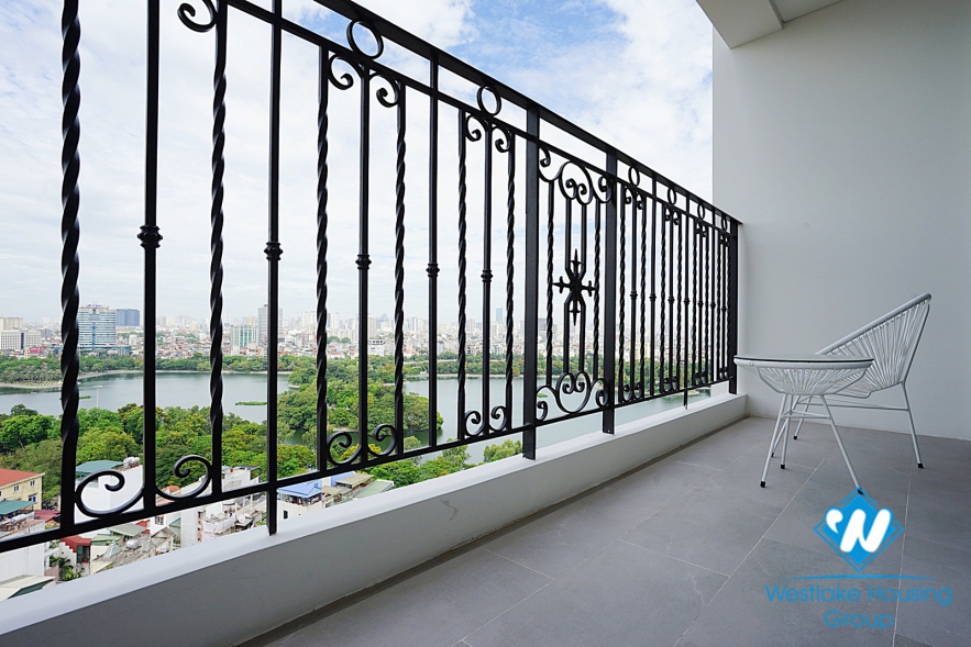 Brand new lake view 2 bedroom apartment for rent in HDI tower Hai Ba Trung