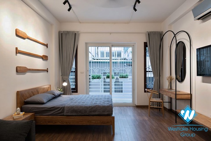 One bedroom apartment with two beds for rent in the center of Hoan Kiem district