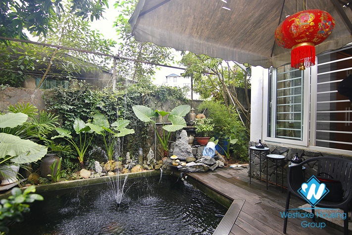 Two-bedroom garden house for rent near Ngoc Thuy International School. Long Bien