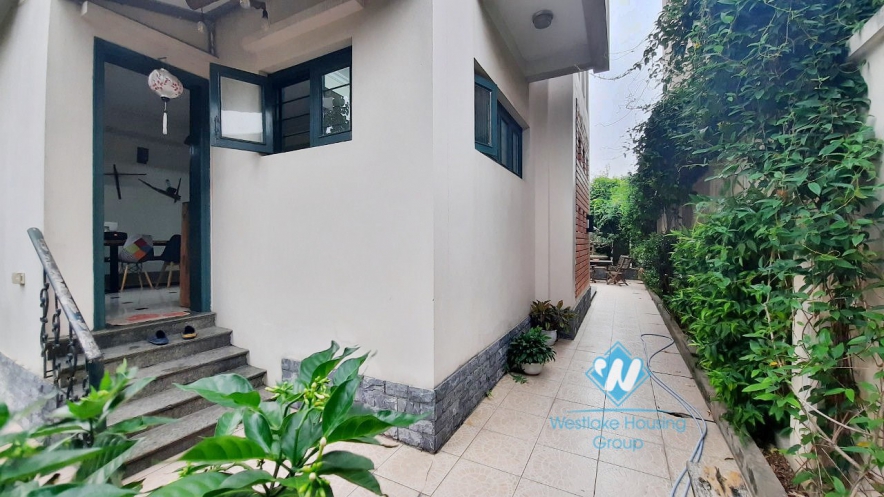 House with four bedrooms and large green garden space for rent in Ngoc Thuy Long Bien