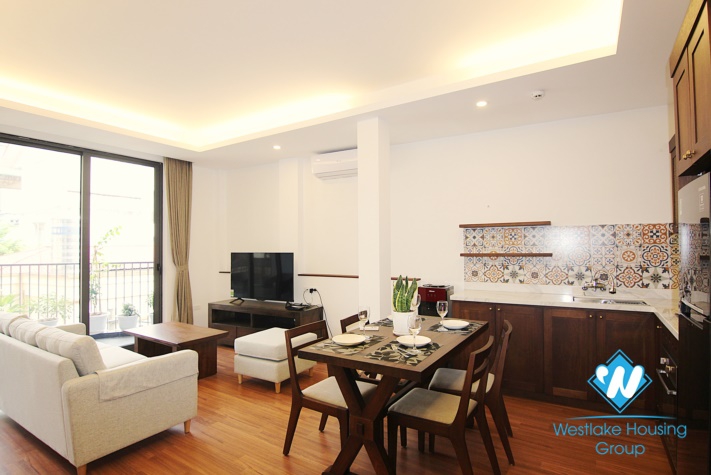  Brand-New Beautiful and modern design and large balcony on  3th floor apartment for rent in Quang Khanh 