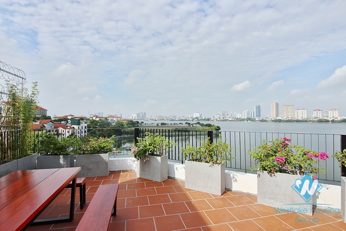 Spectacular lake view apartment for rent in To Ngoc Van st, Tay Ho, Ha Noi